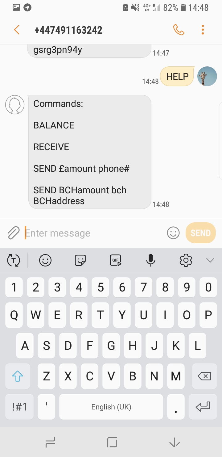 Välkommen till mynttext sms-kommandon