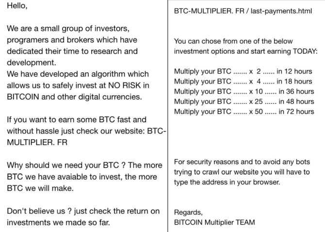 înșelătorie multiplicator bitcoin
