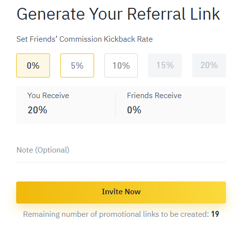 binance referral crea link