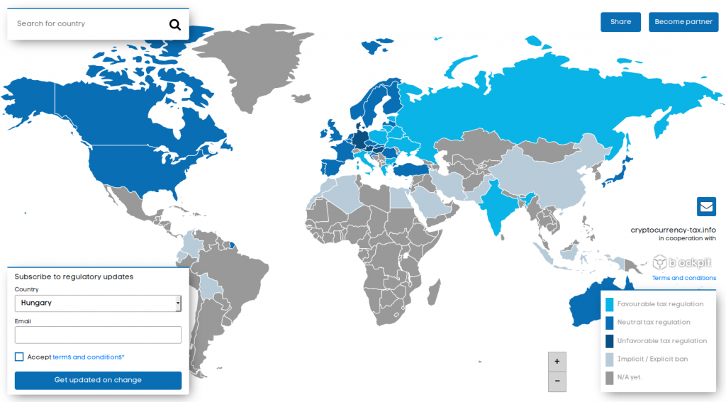 Kriptovaliutų mokesčių informacija visame pasaulyje
