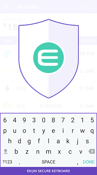 Enjin Wallet Keyboard