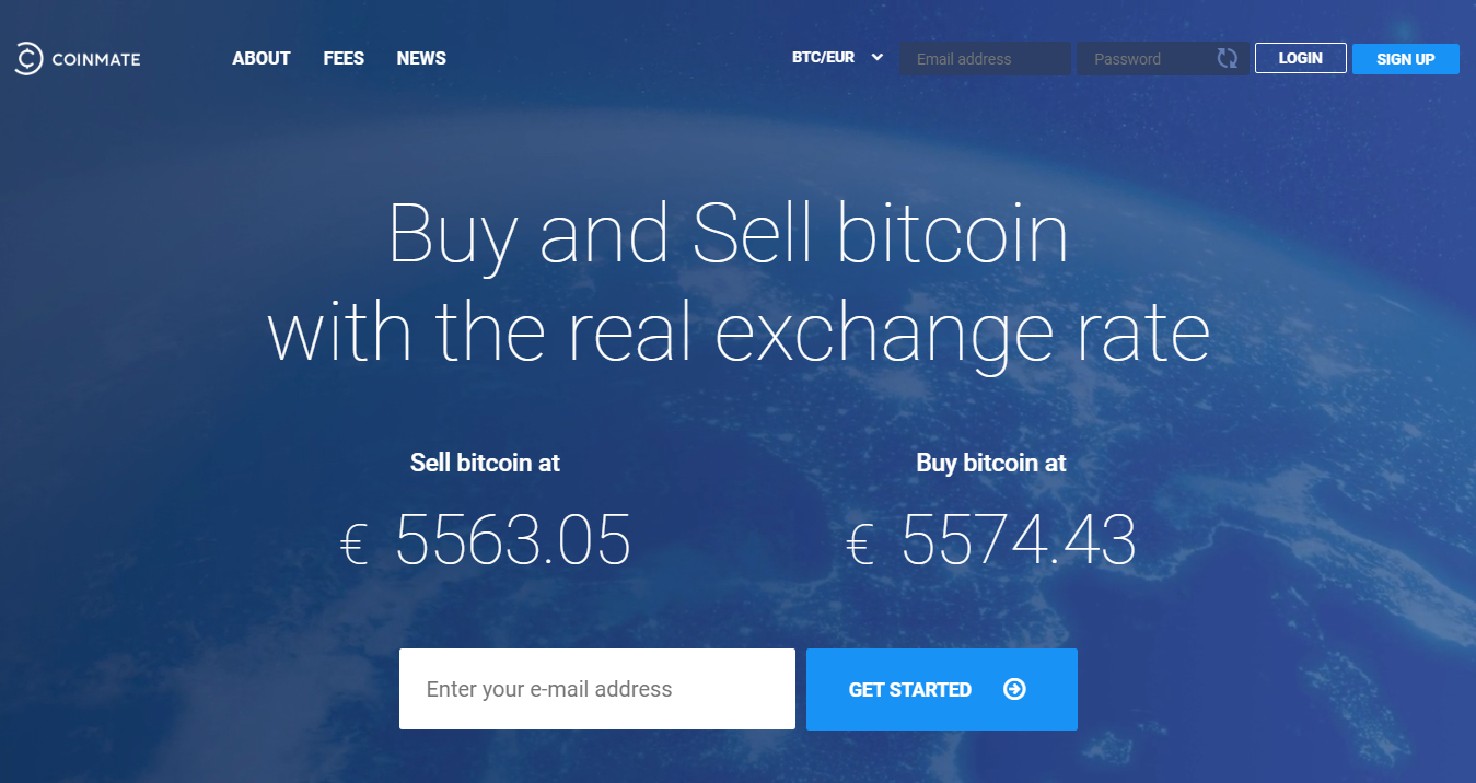 CoinMate Europese BTC-uitwisseling