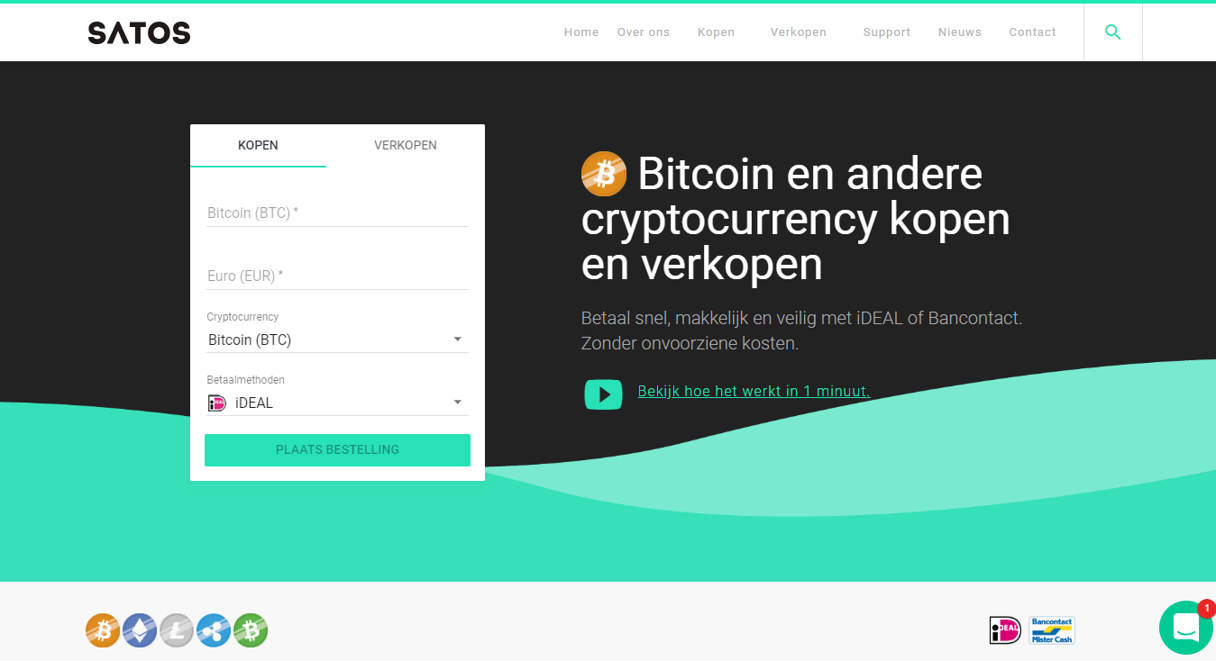 Koop en verkoop bitcoin met SATOS