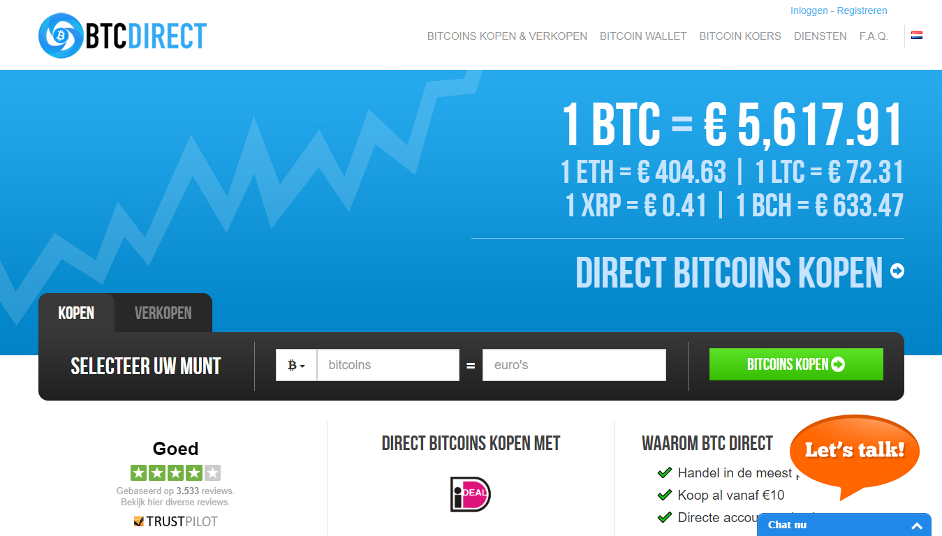 BTCDirect voor het verhandelen van digitale valuta