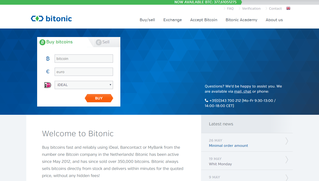 Parduokite bitkoinus tiesiogiai su „Bitonic“
