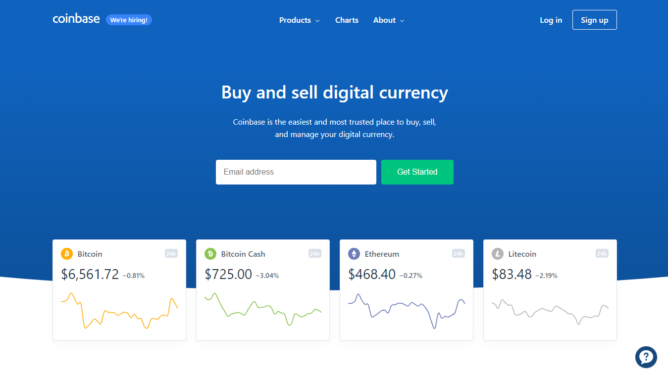 Platforma waluty cyfrowej Coinbase