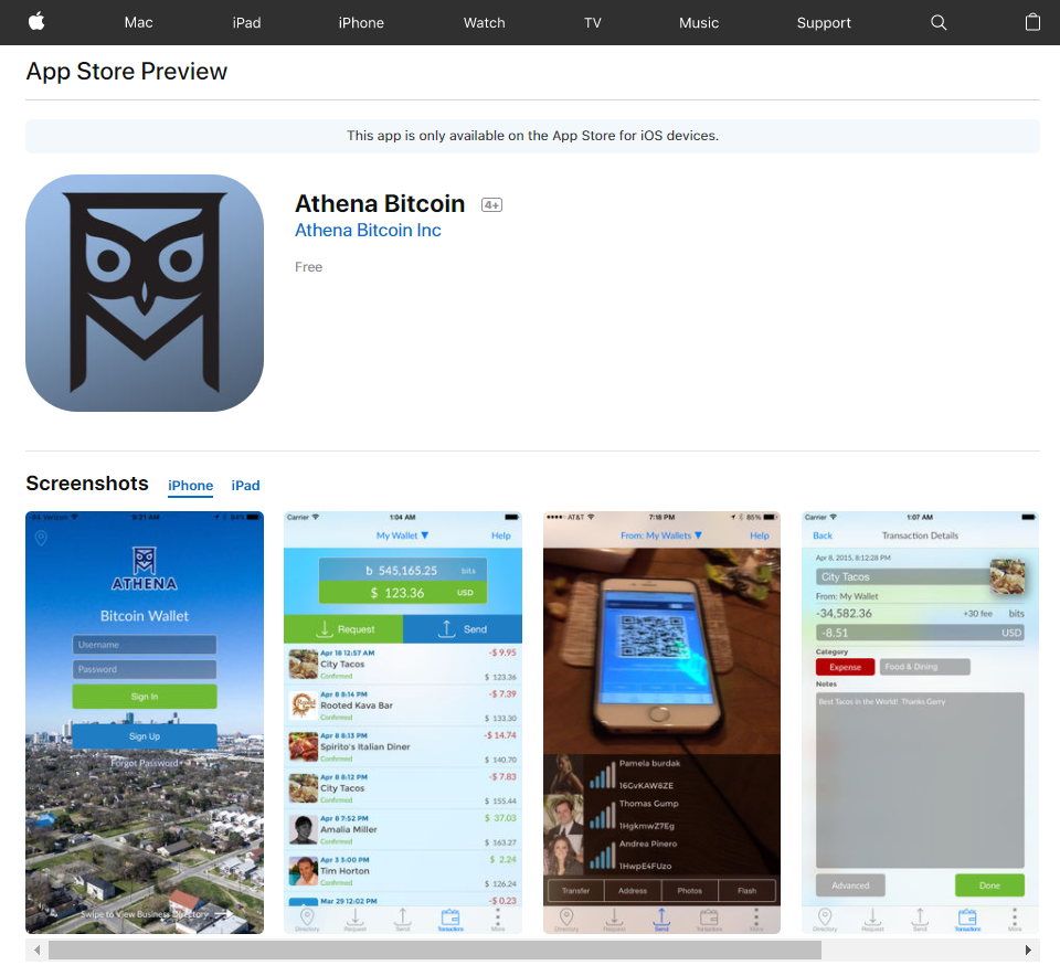 Aplicación móvil BitQuick para iOS