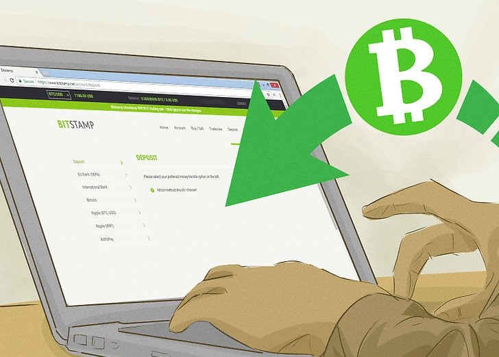 Escolha um método de pagamento no Bitstamp