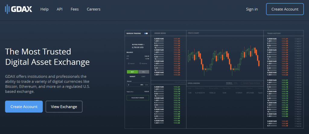 GDAX bitkoinų birža