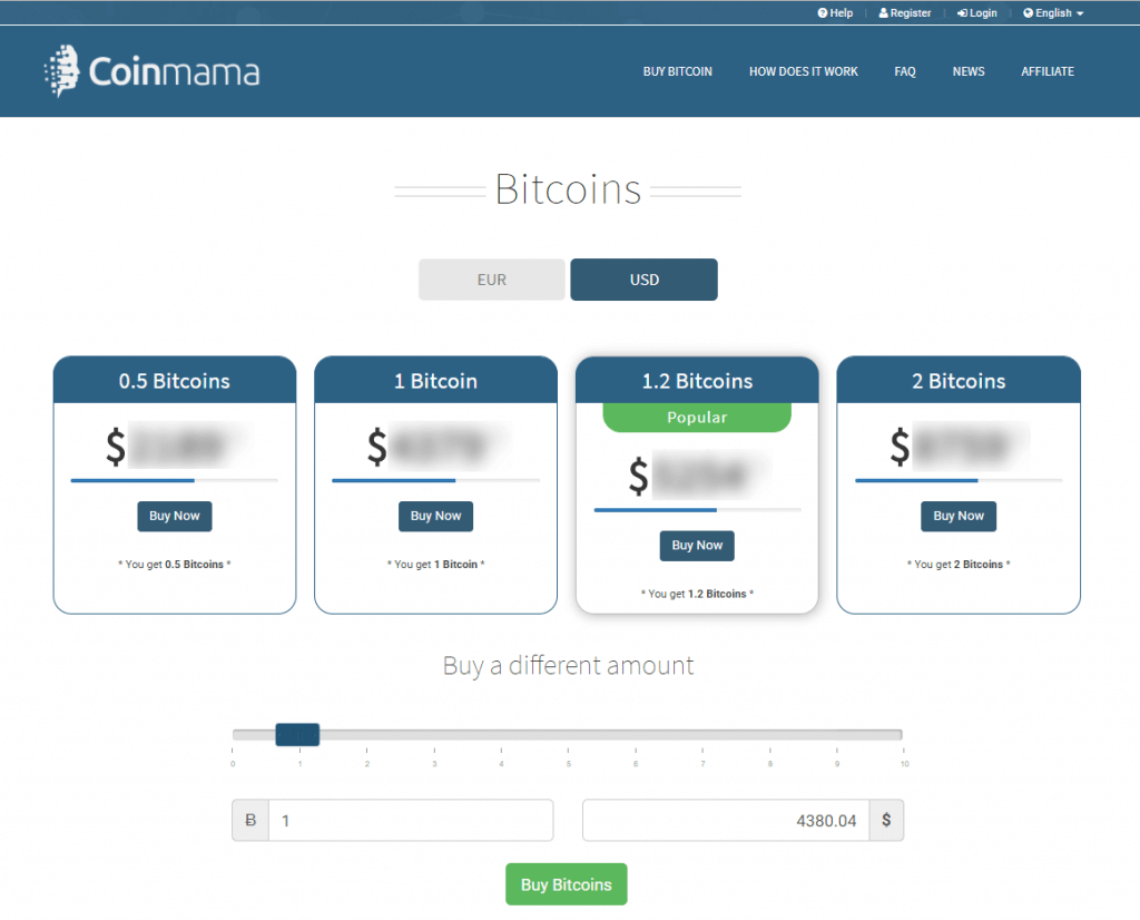 Keisk bitcoin su Coinmama