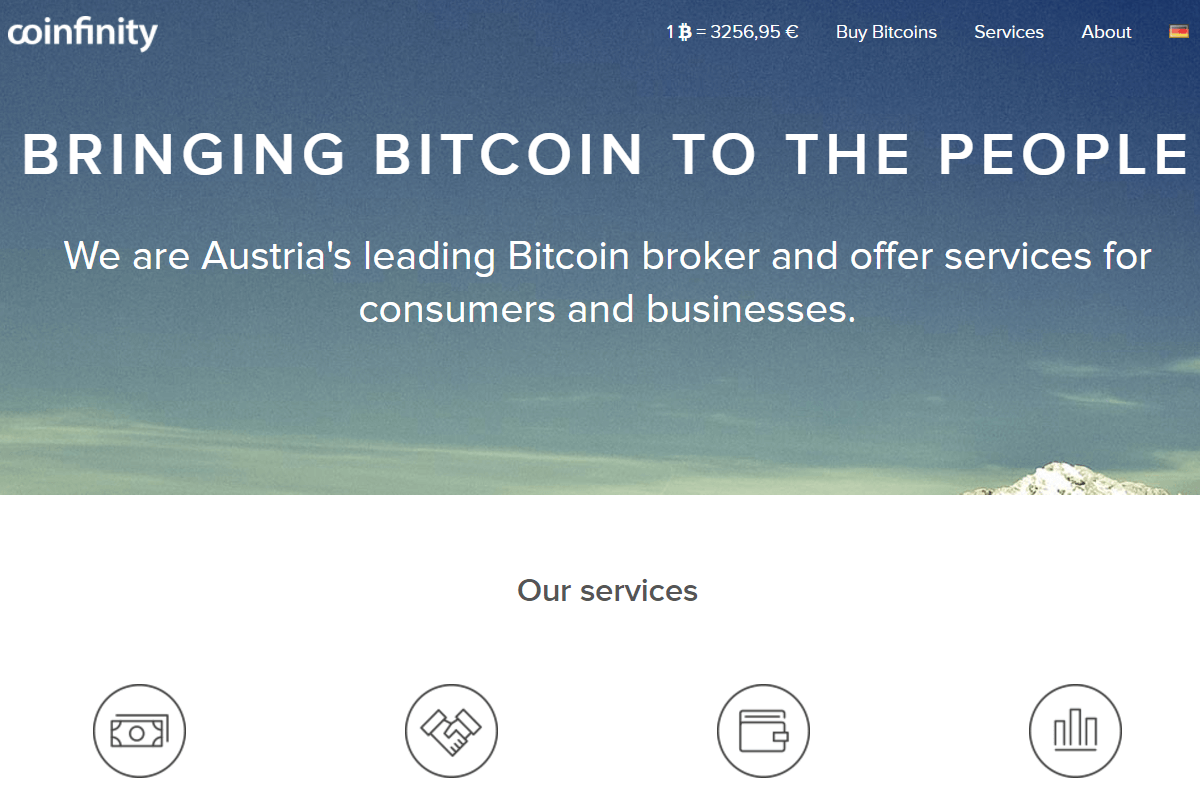 Broker de schimb Bitcoin Coinfinity