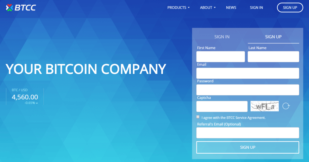 Compania bitcoin BTCC