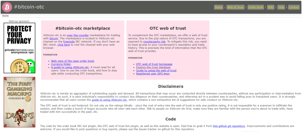 Kjøp BTC på # bitcoin-otc exchange