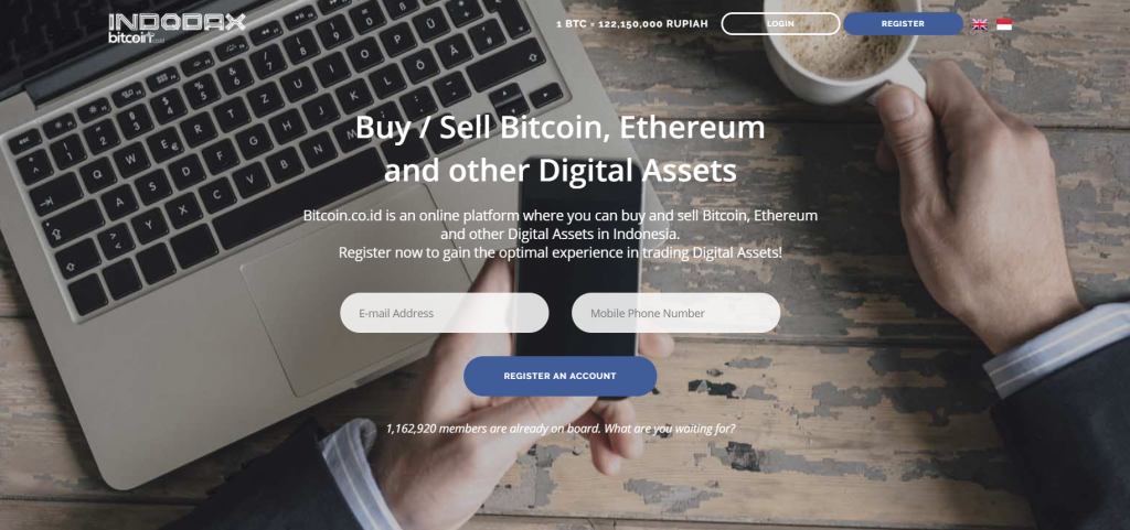 Bitcoin.co.id (Indodax.com) değişimi