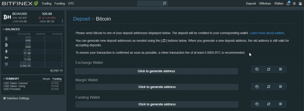 Carteras bitcoin bitfinex