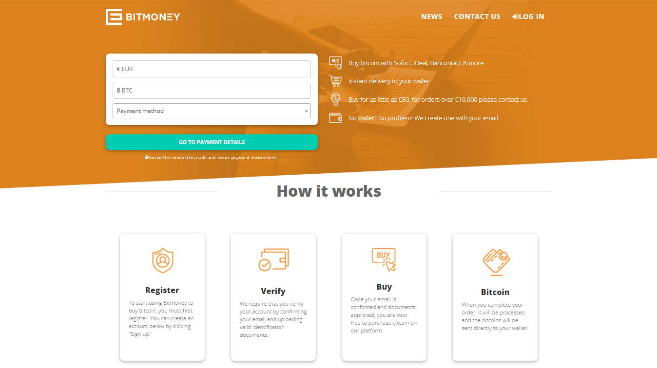 Koop bitcoin op het Bitmoney-platform