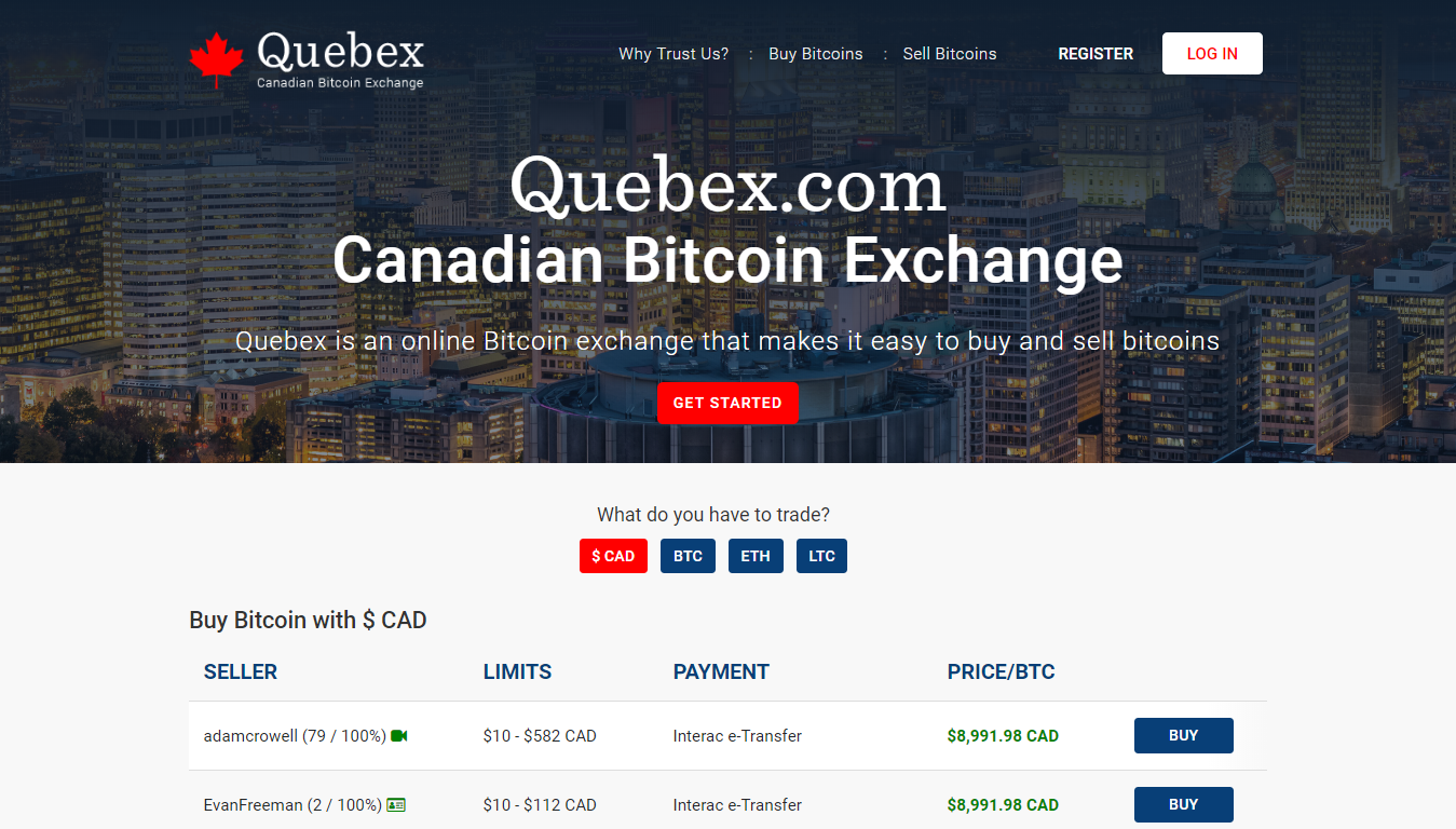 Quebex.com bitcoin-uitwisseling