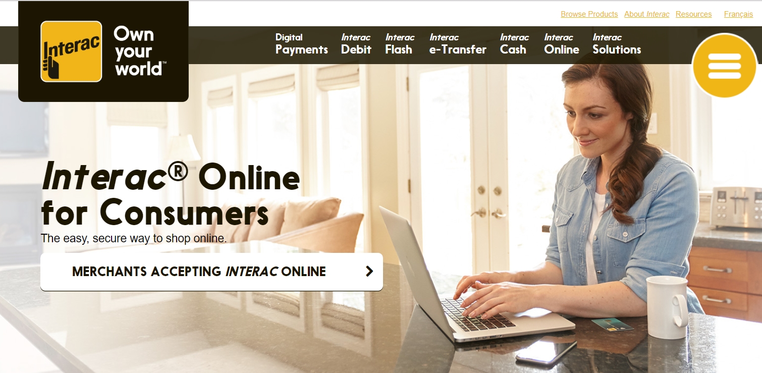 Interac officiële website