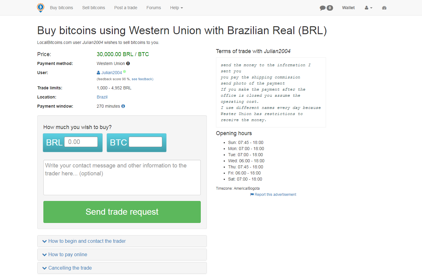 Köp BTC med Brazilian Real