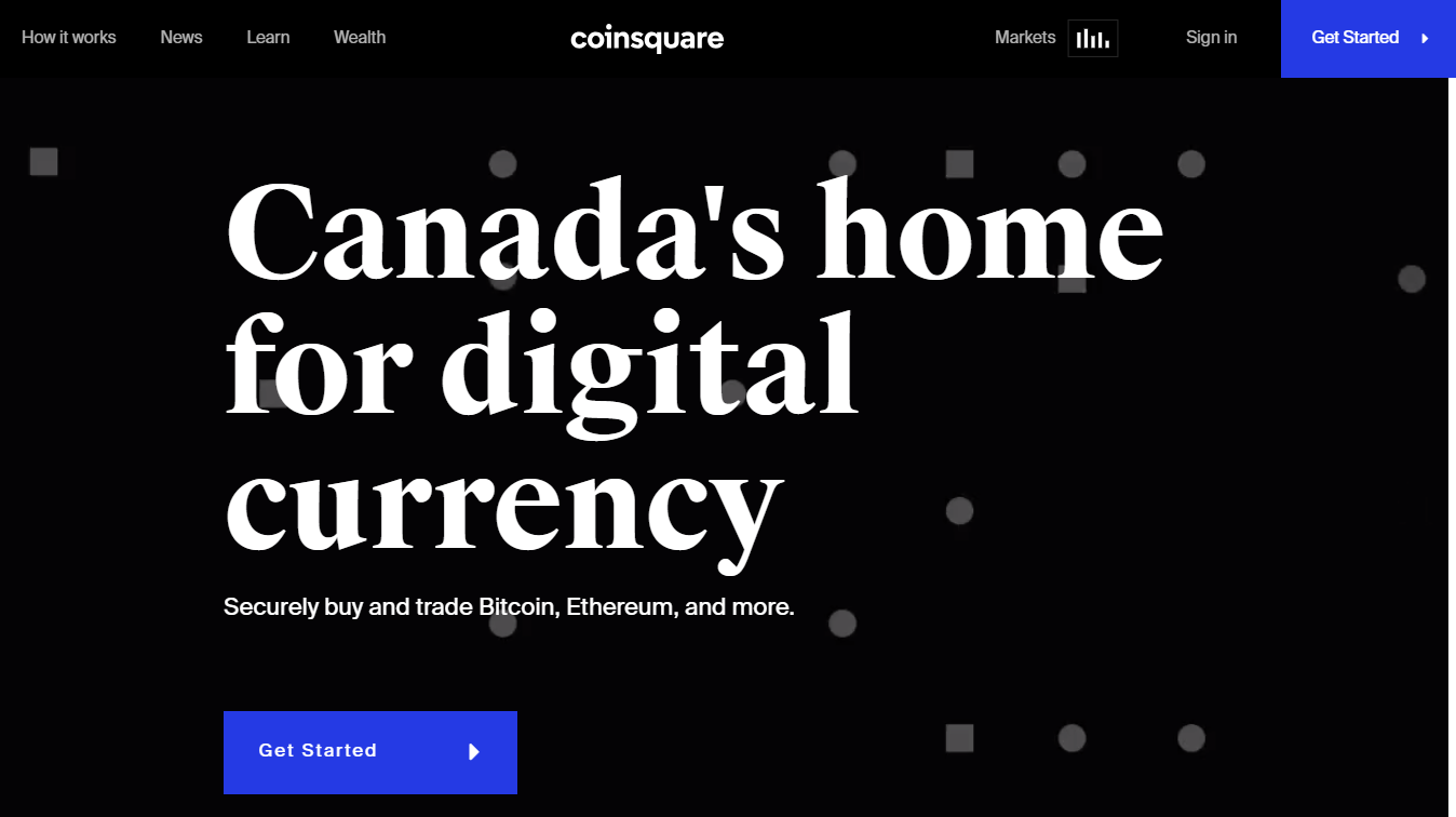 Platforma de tranzacționare Coinsquare