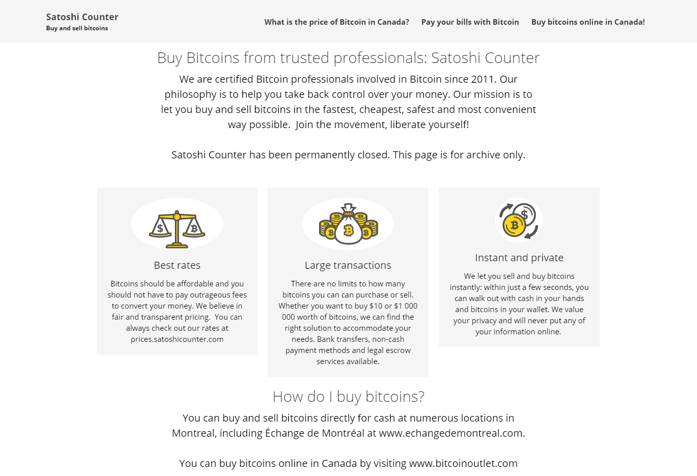 Satoshi Counter kanadensisk bitcoin-utbyte