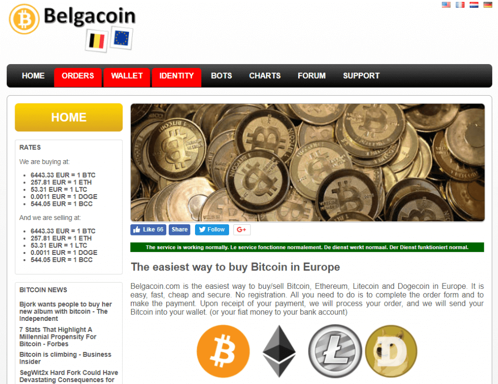 Koop bitcoin op Belgacoin