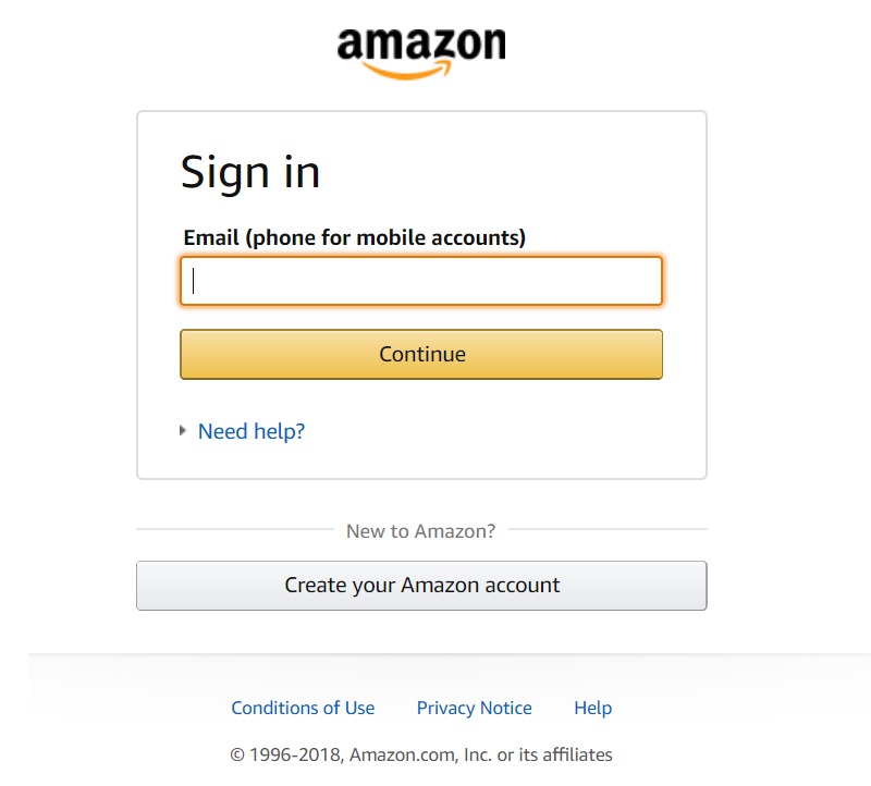 Log in op Amazon