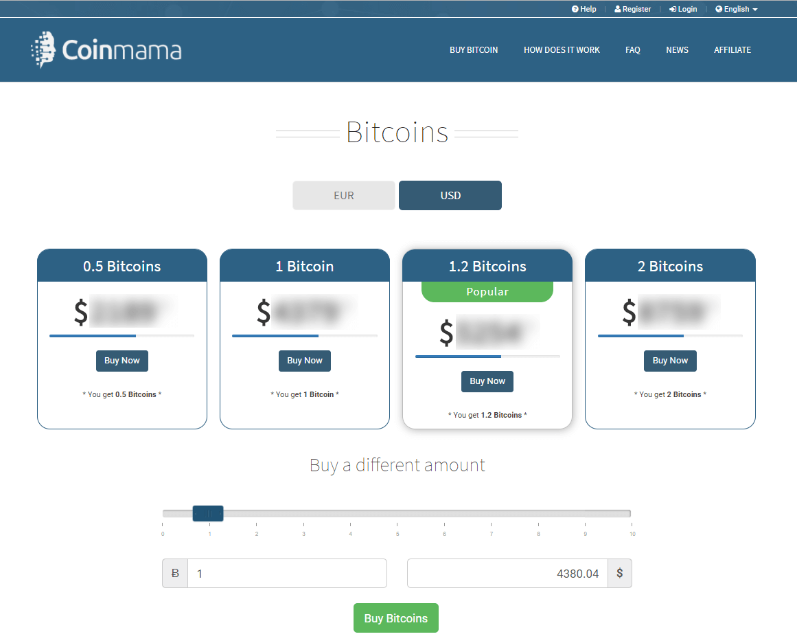 Intercambia bitcoins con Coinmama