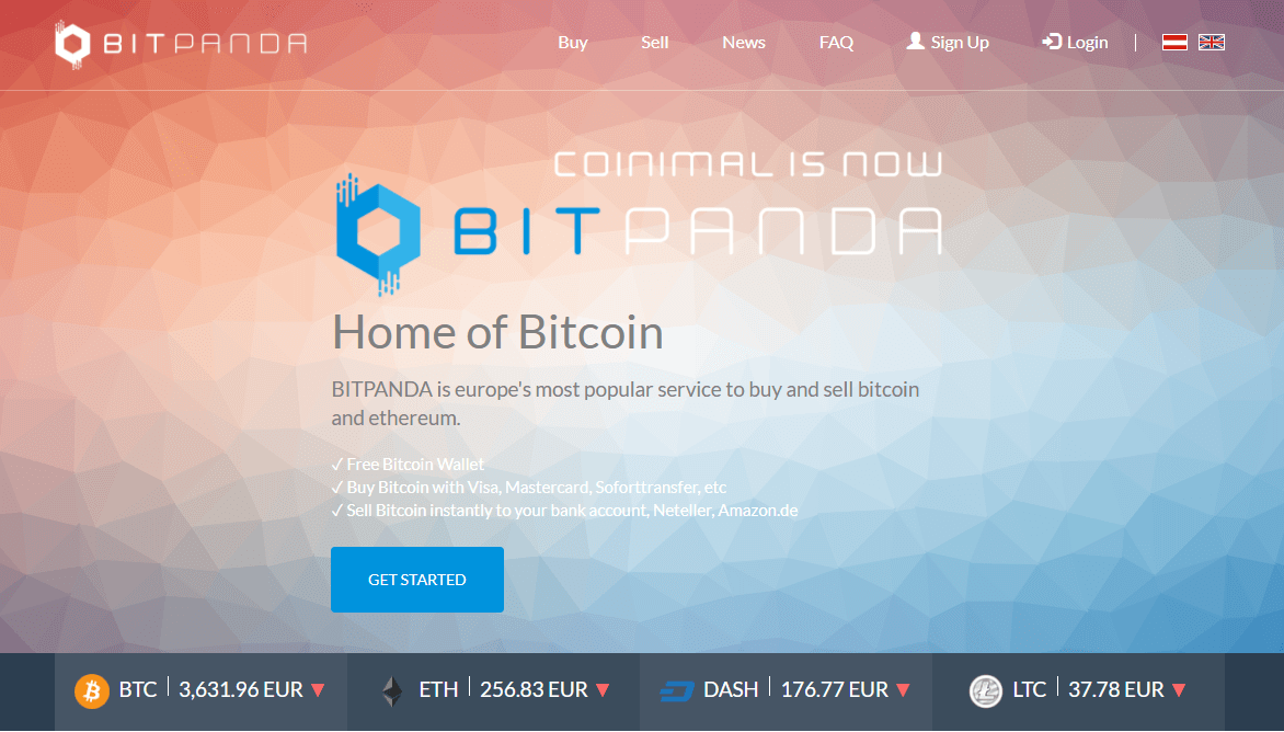 Intercambia bitcoins con BitPanda