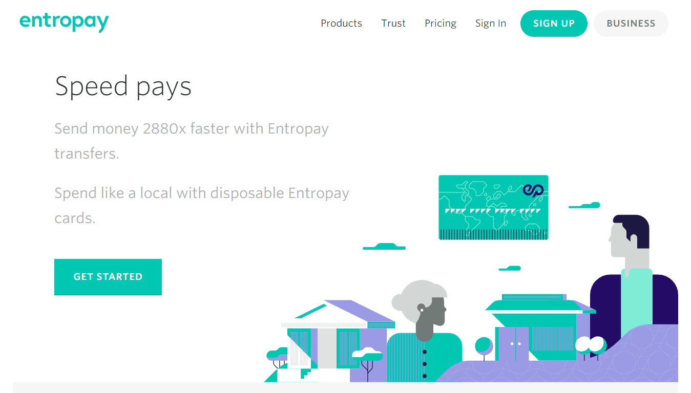 Webová stránka Entropay