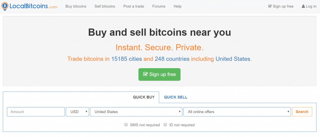 BTC pirkimas „LocalBitcoins“ keitiklyje