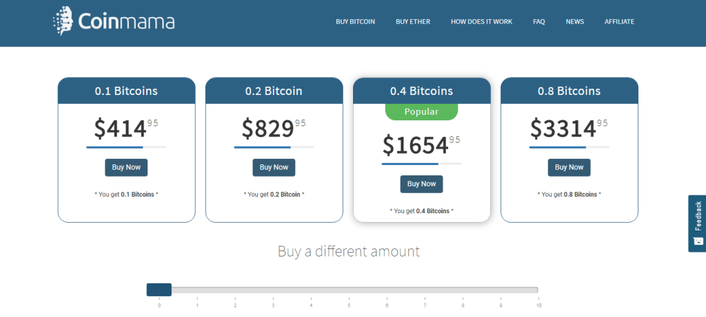 Objednajte si bitcoiny bez overenia na serveri Coinmama