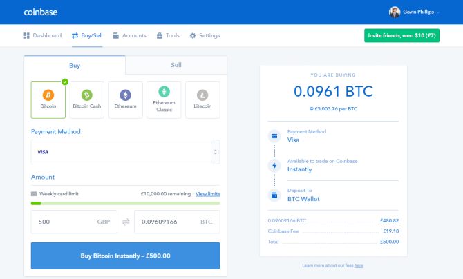 coinbase kup kryptowalutę