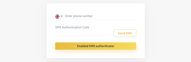 Verificare SMS Binance