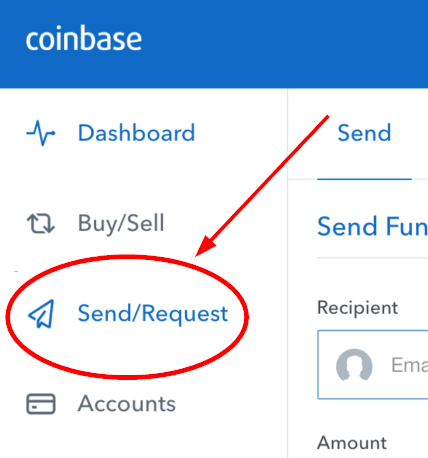 Cerere de trimitere Coinbase