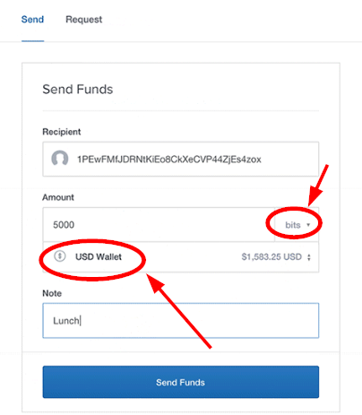 Suma peňaženky Coinbase USD