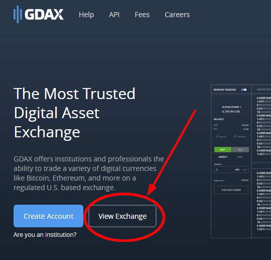 Exchange Exchange Gdax