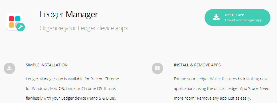 „Nano S Ledger Manager“