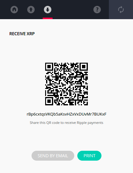 „Nano Ledger Manager“ QR kodas