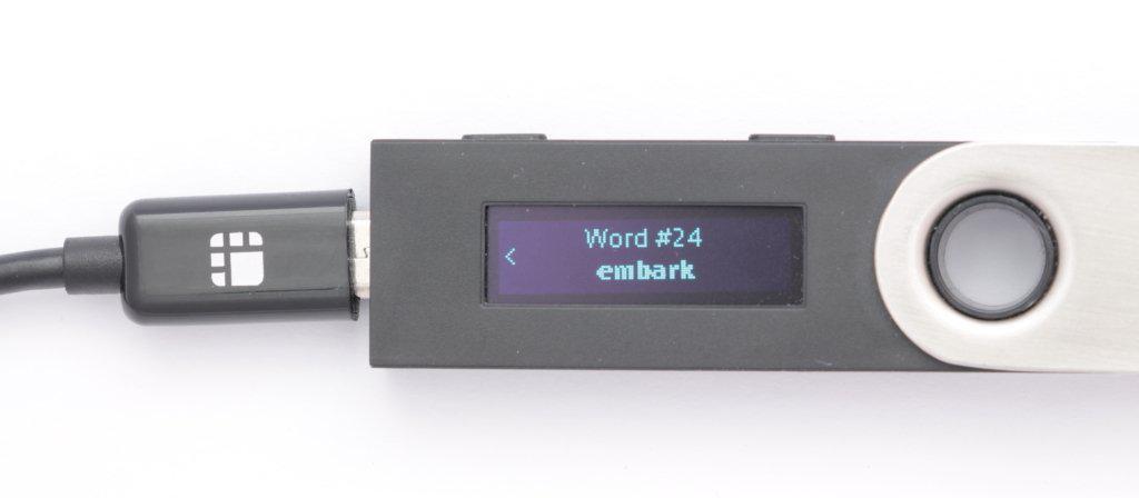 „Nano Ledger S 24 Word Embark“