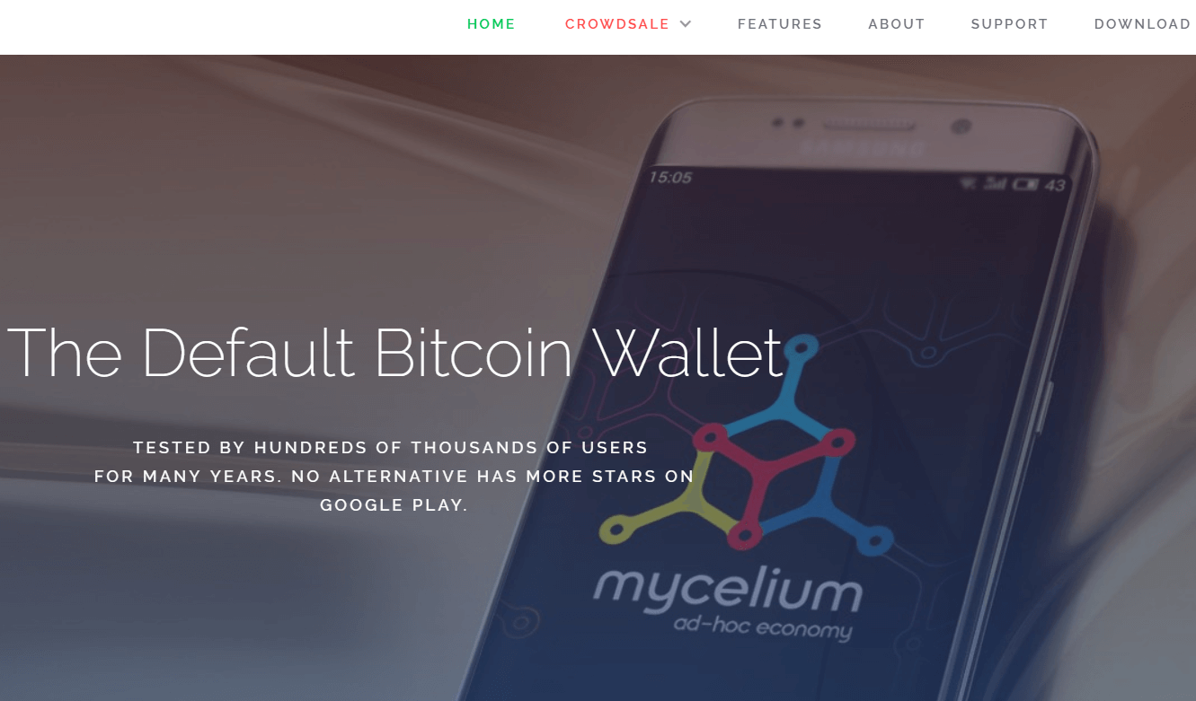 Mycelium bitcoin plånbok