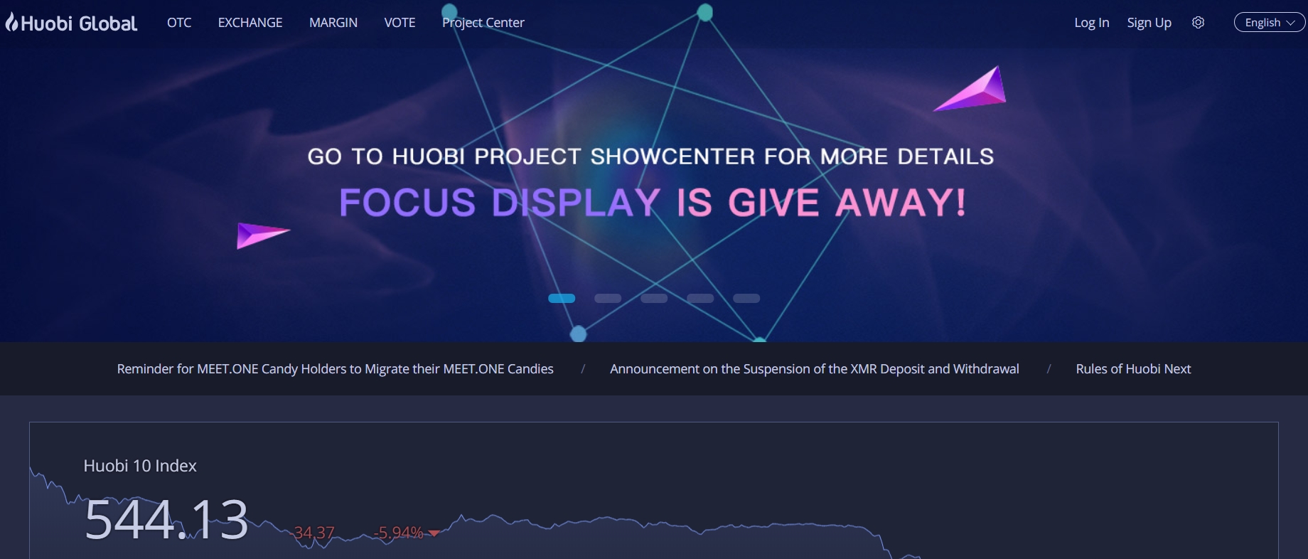 Huobi officiële website