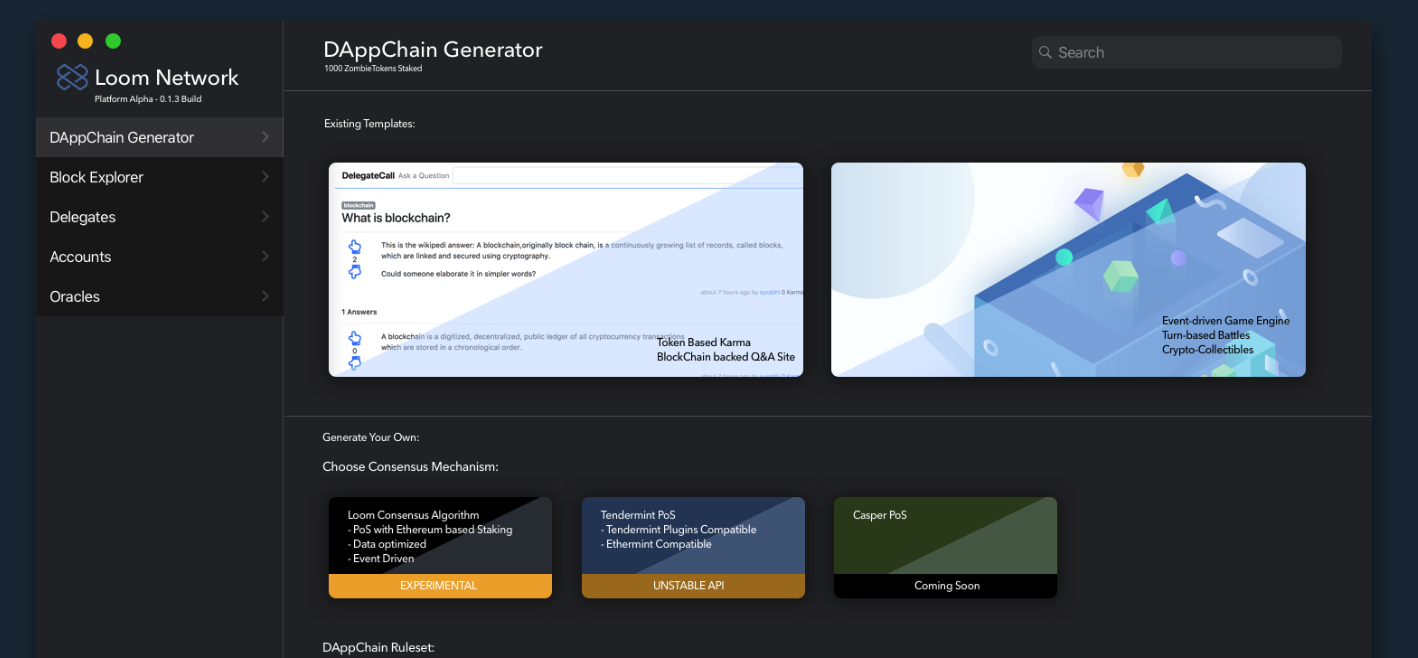 Loom Network DApp Generator