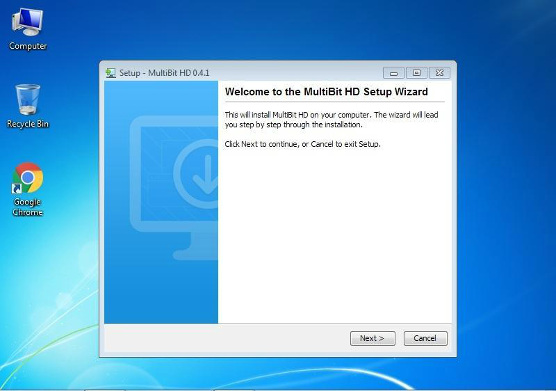Descargue el software MiltiBit a la computadora