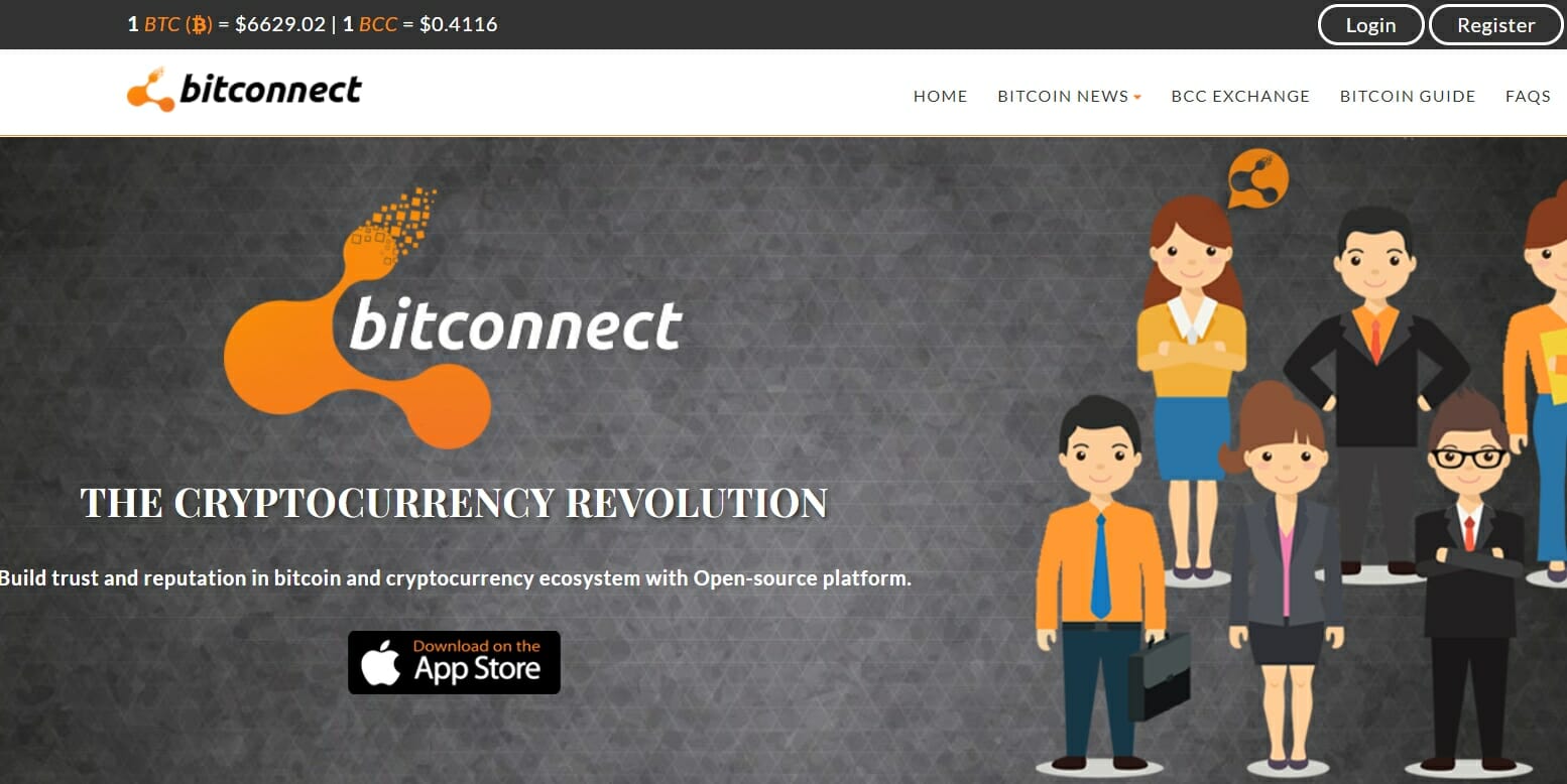 Sitio web de Bitconnect