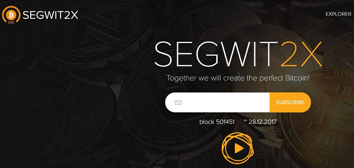 Sitio web de SegWit2x