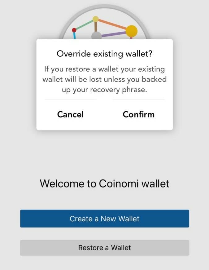 Ako obnoviť Coinomi peňaženku