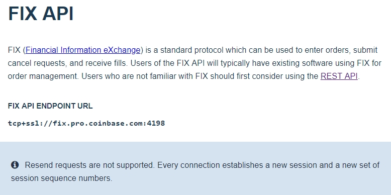 Coinbase Pro (GDAX) FIX API