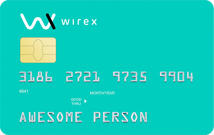 Ejemplo de tarjeta Wirex