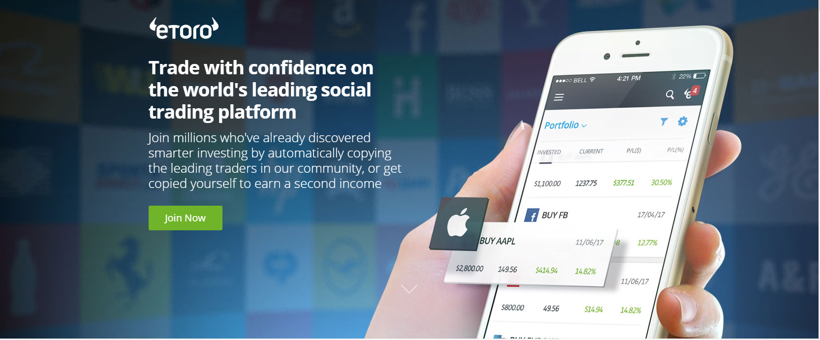 Social handelsplattform eToro